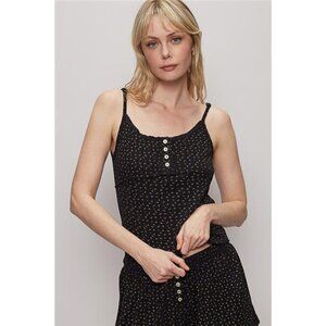 POL Floral Scoop Neck Adjustable Strap Cami